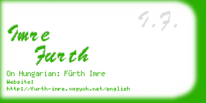 imre furth business card